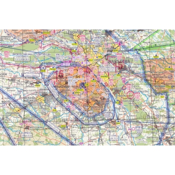 Mapa VFR Polska na 1 ark. 2025 - nielaminowana