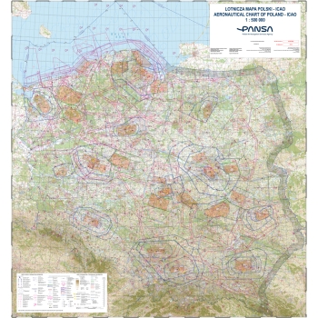 Mapa VFR Polska na 1 ark. 2025 - nielaminowana