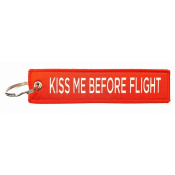 Brelok lotniczy KISS ME BEFORE FLIGHT