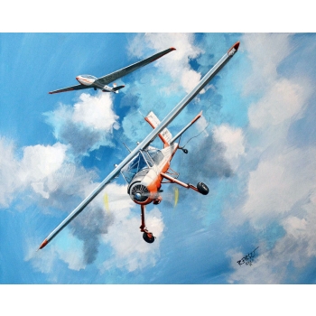 Kubek PZL-104 Wilga z szybowcem