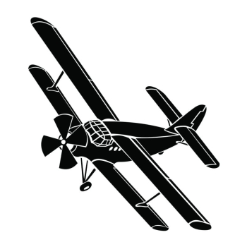 Naklejka An-2 - czarny