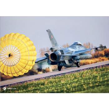 Puzzle F-16 Jastrząb (ze spadochronem)